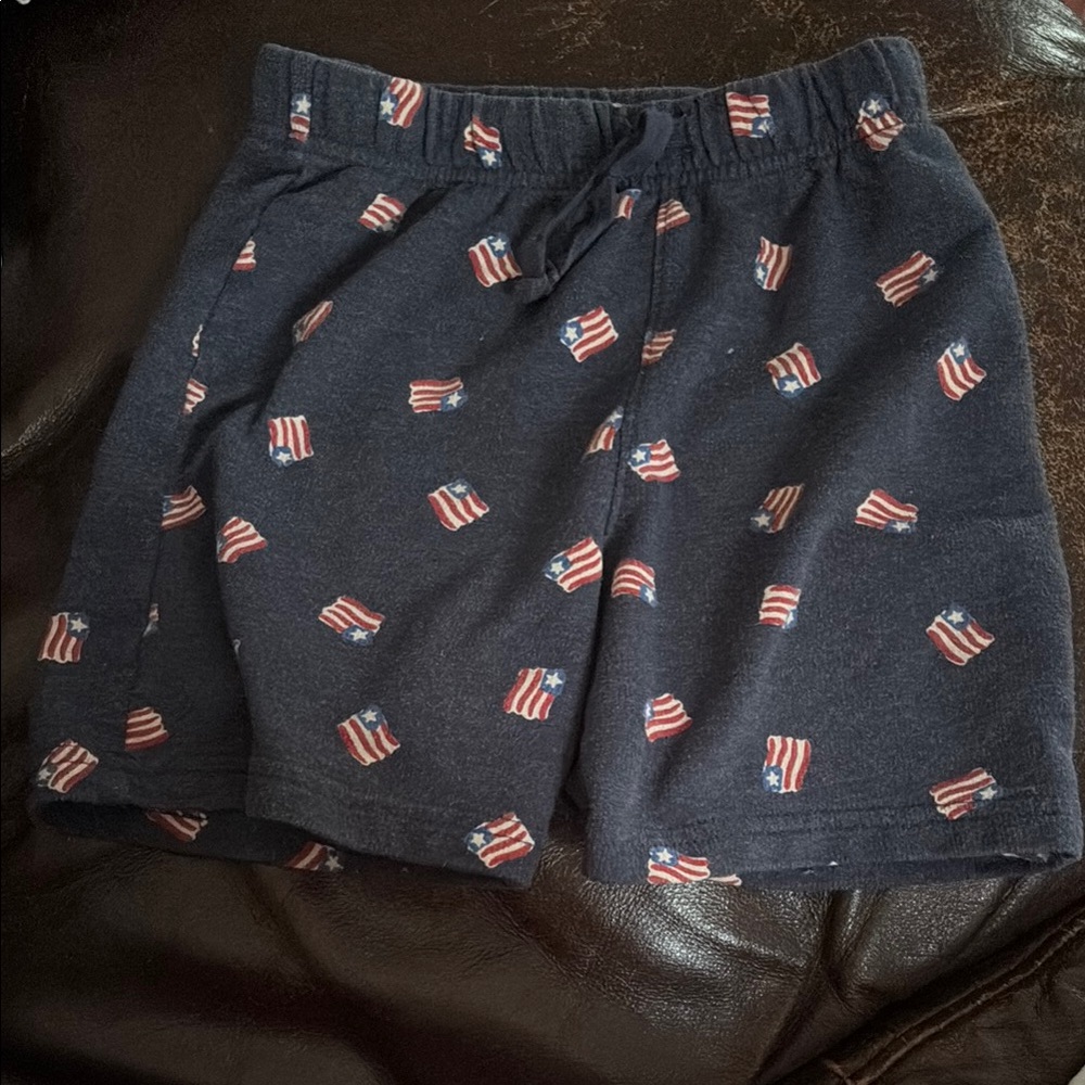Jumping Beans Navy and Red Striped Shorts 4th of July American flag
